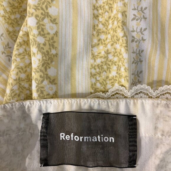 NWOT Reformation Sandalwood Midi Clara Dress, Floral, Button Front, Tie - 8 - Picture 8 of 9